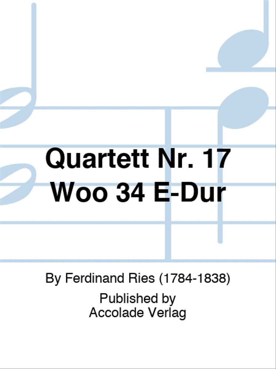 Quartett Nr. 17 Woo 34 E-Dur String Quartet scores gallery preview page 1