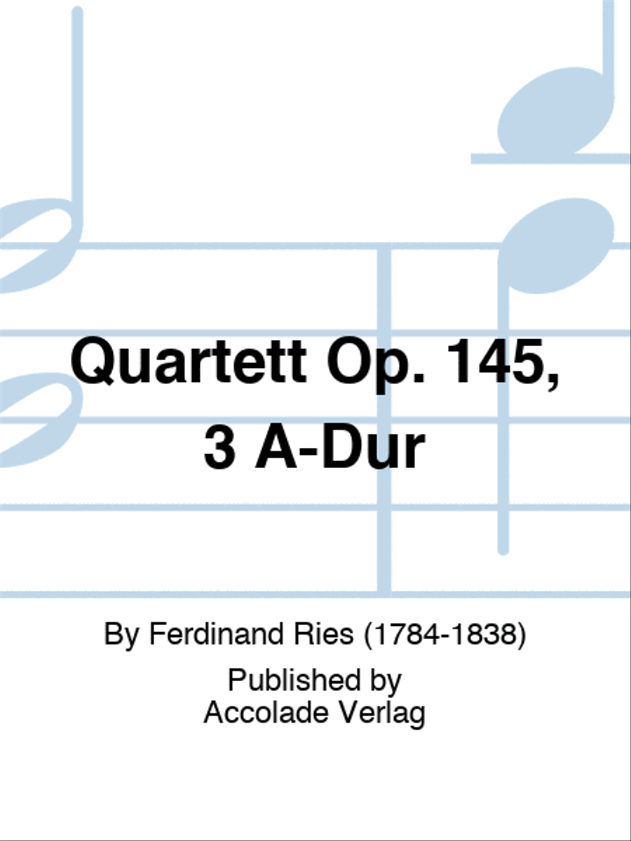 Quartett Op. 145, 3 A-Dur Flute scores gallery preview page 1