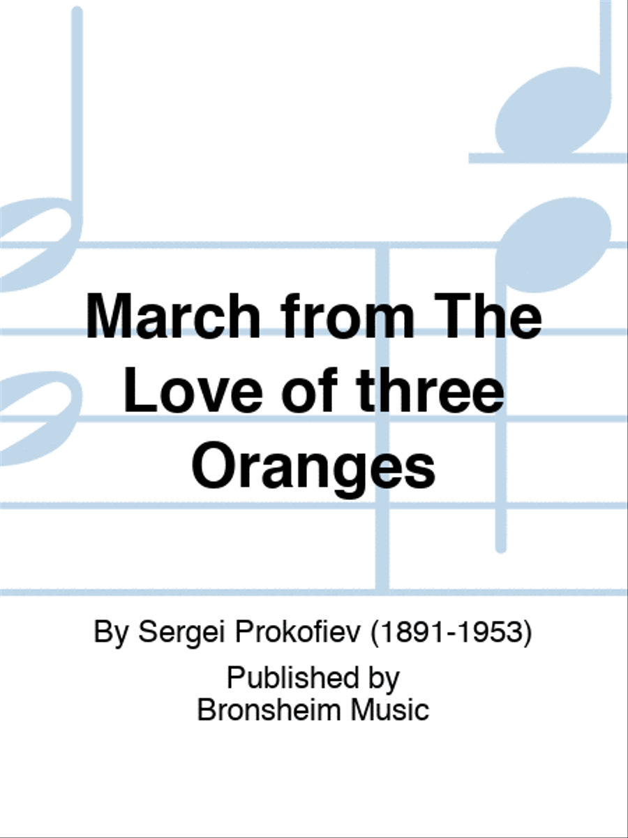 March from The Love of three Oranges Set of Parts scores gallery preview page 1