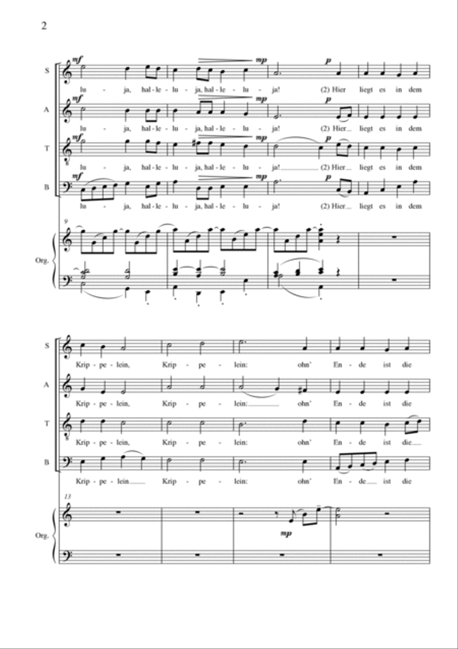 Ein Kind Gebor'n Zu Bethlehem Choir scores gallery preview page 3