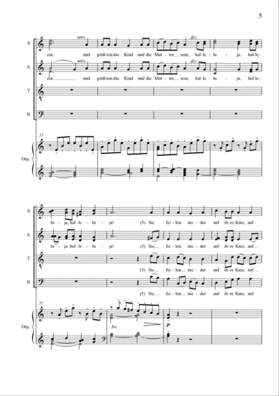 Ein Kind Gebor'n Zu Bethlehem Choir scores gallery preview page 6