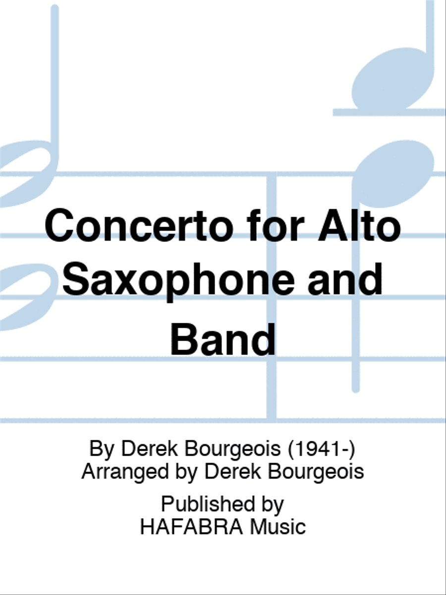 Concerto for Alto Saxophone and Band Concert Band scores gallery preview page 1