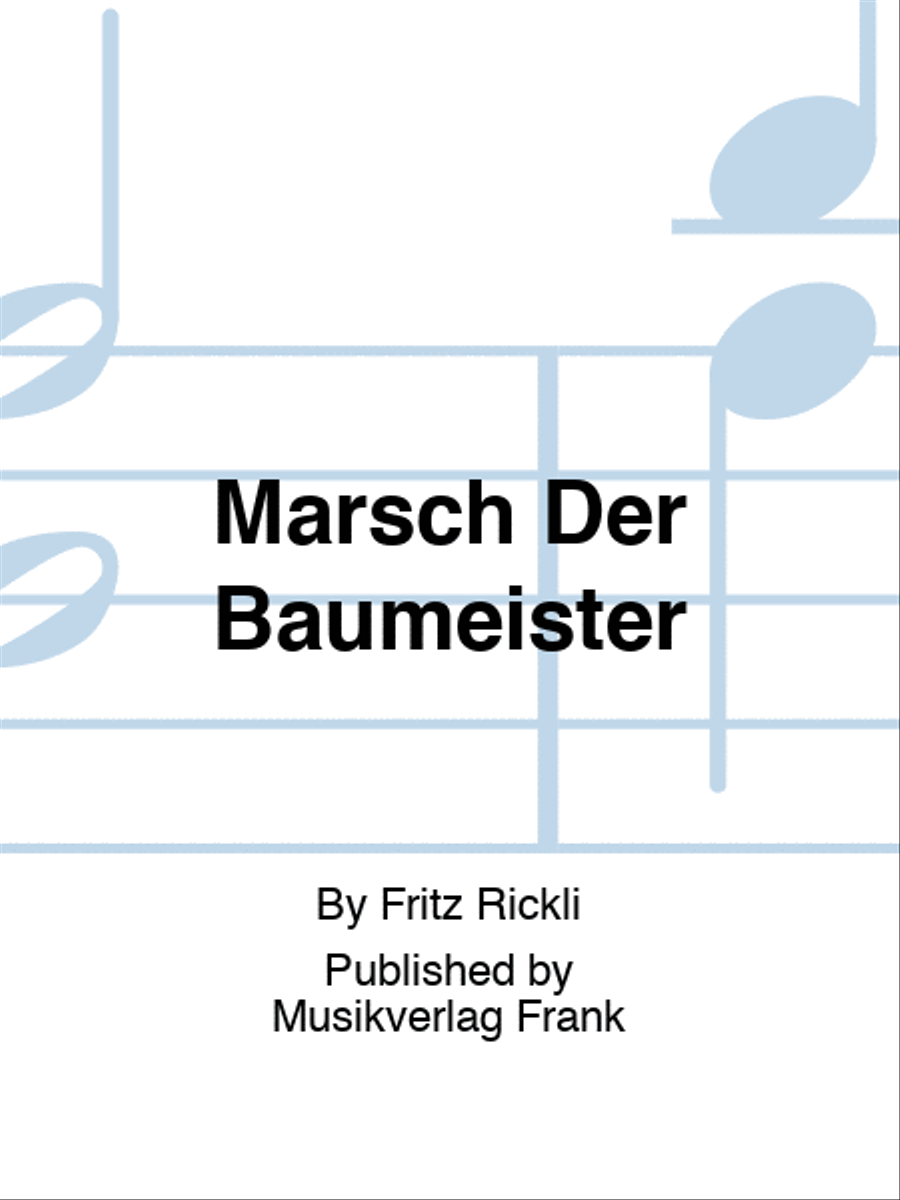 Marsch Der Baumeister Concert Band scores gallery preview page 1