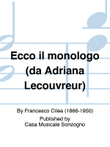 Ecco il monologo (da Adriana Lecouvreur)