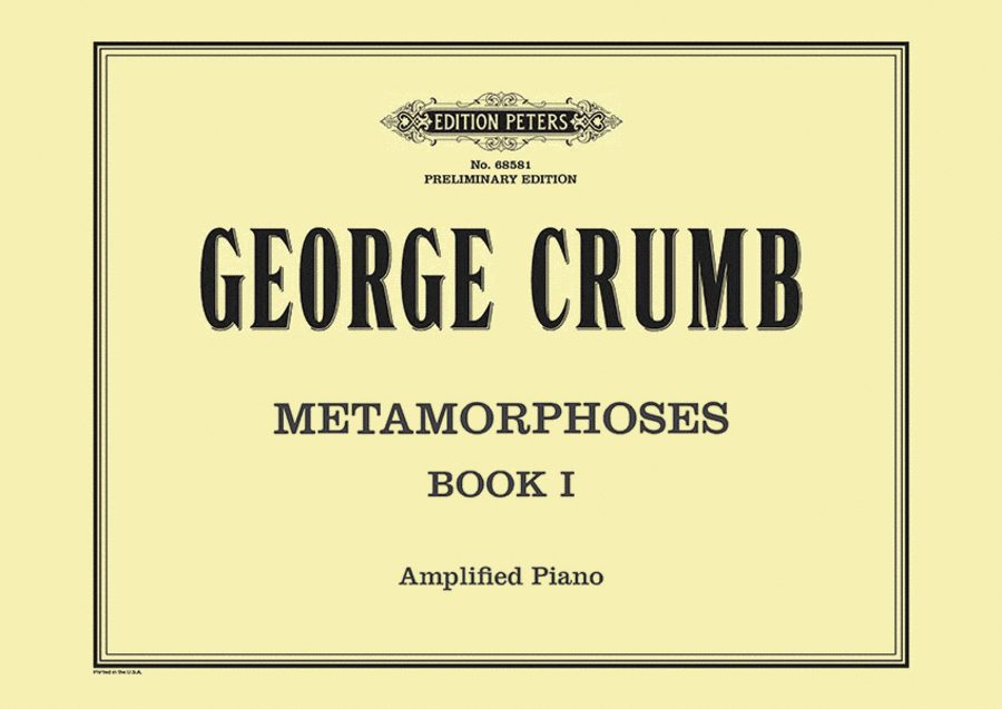 Metamorphoses, Book 1 for Amplified Piano Piano Solo scores gallery preview page 1