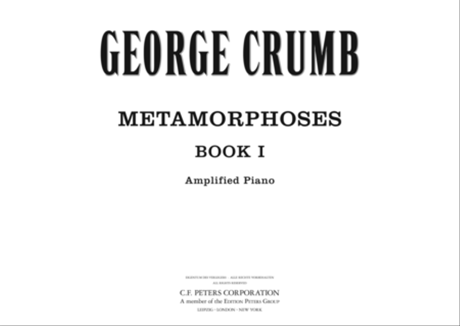 Metamorphoses, Book 1 for Amplified Piano Piano Solo scores gallery preview page 2