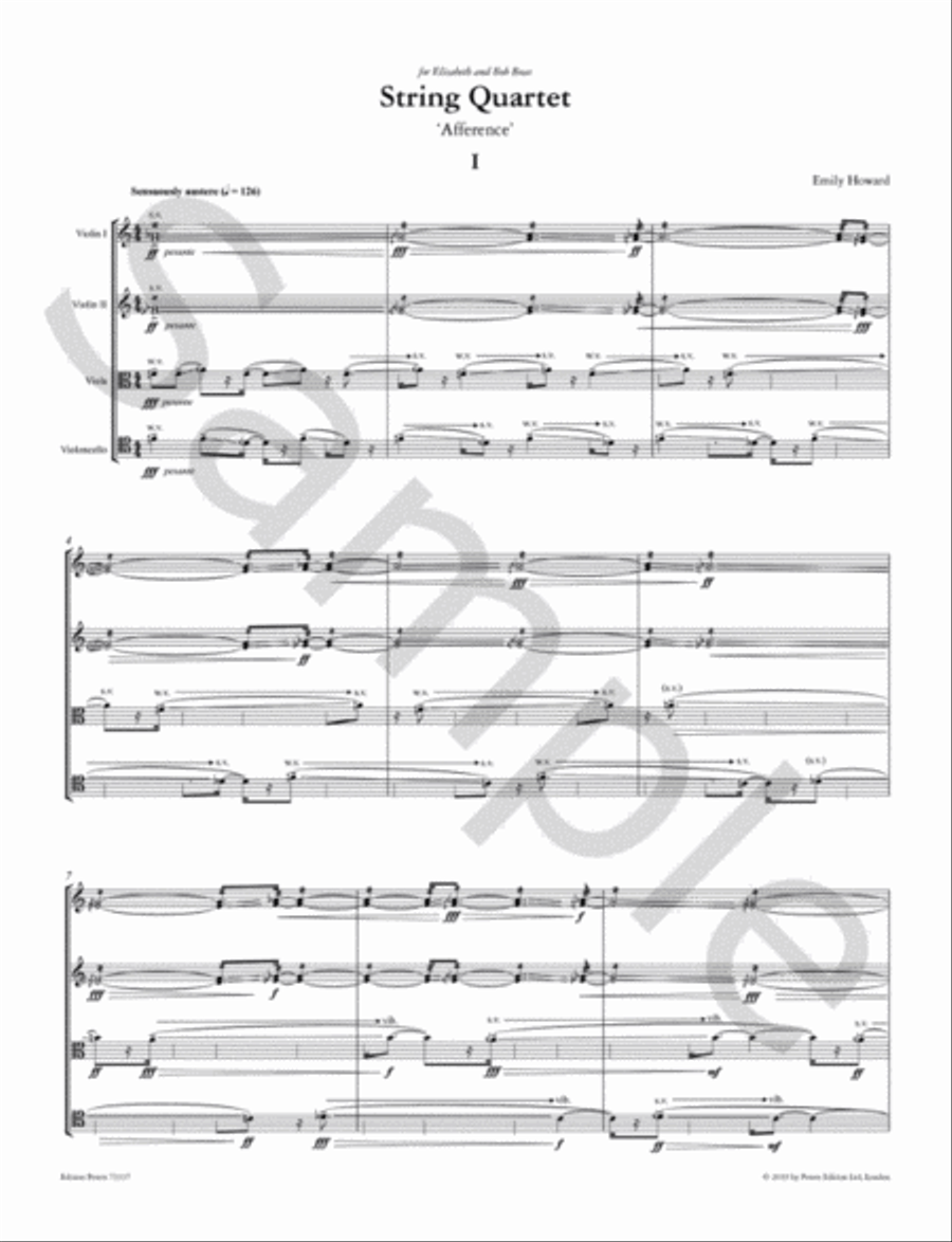 String Quartet Afference String Quartet scores gallery preview page 3