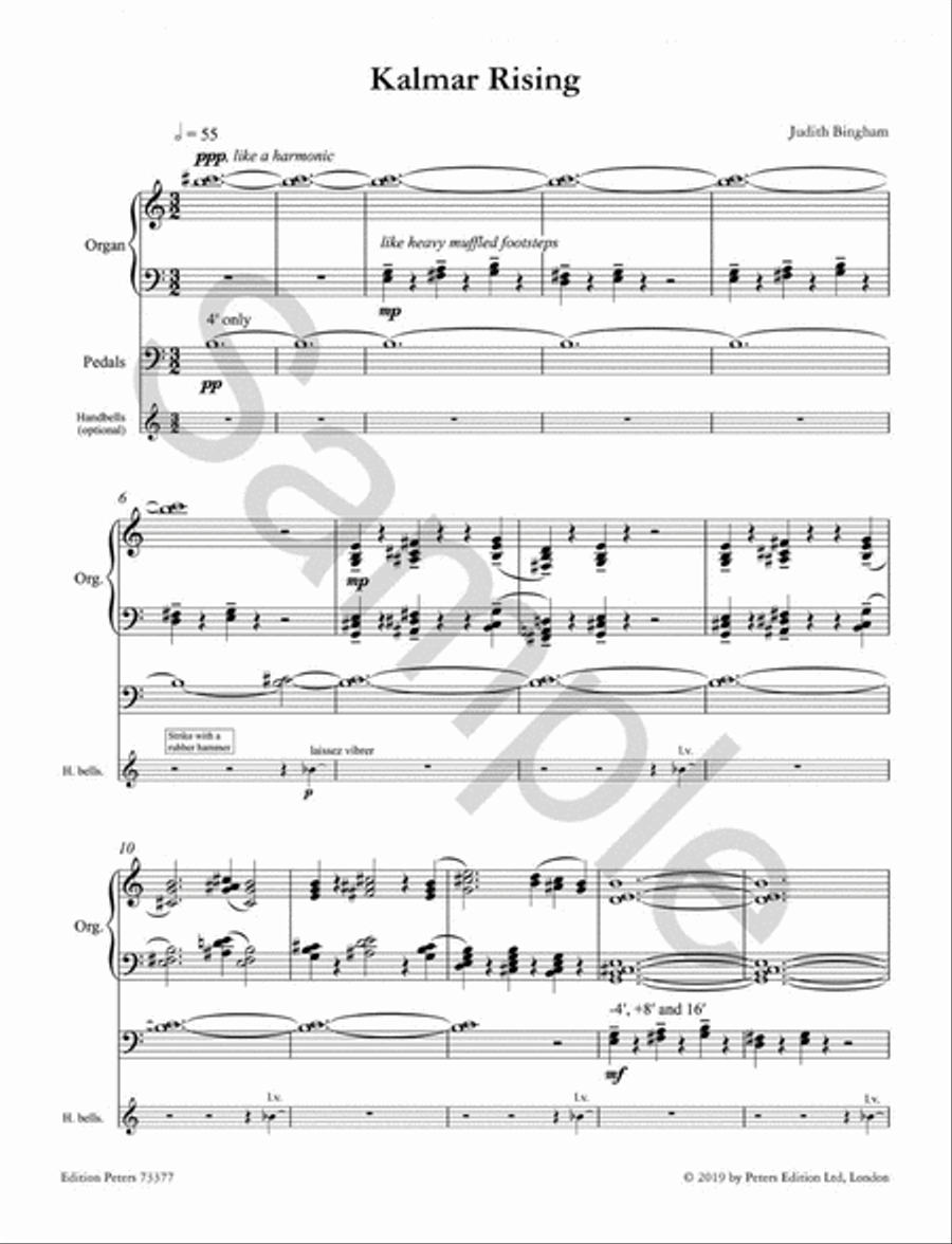 Kalmar Rising by Judith Bingham Organ - Sheet Music page 4
