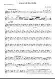 Carol of the Bells for Saxophone Quartet