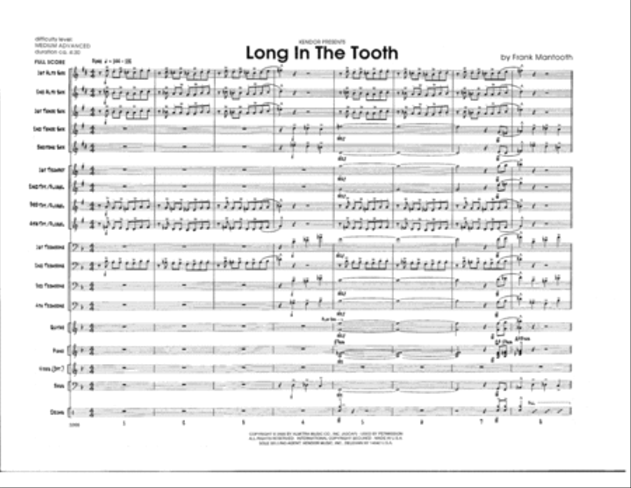 Long In The Tooth - Full Score Jazz Ensemble scores gallery preview page 1