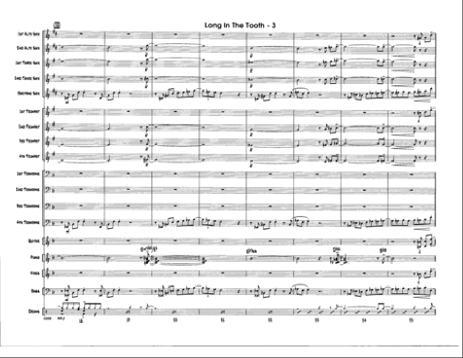 Long In The Tooth - Full Score Jazz Ensemble scores gallery preview page 3