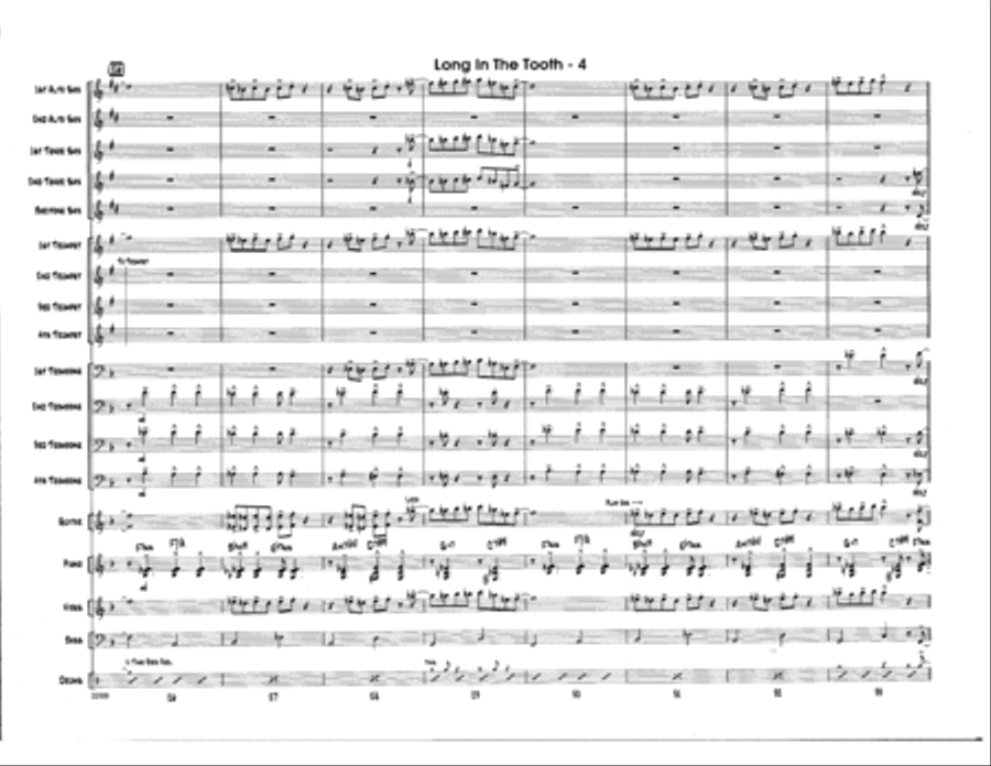 Long In The Tooth - Full Score Jazz Ensemble scores gallery preview page 4