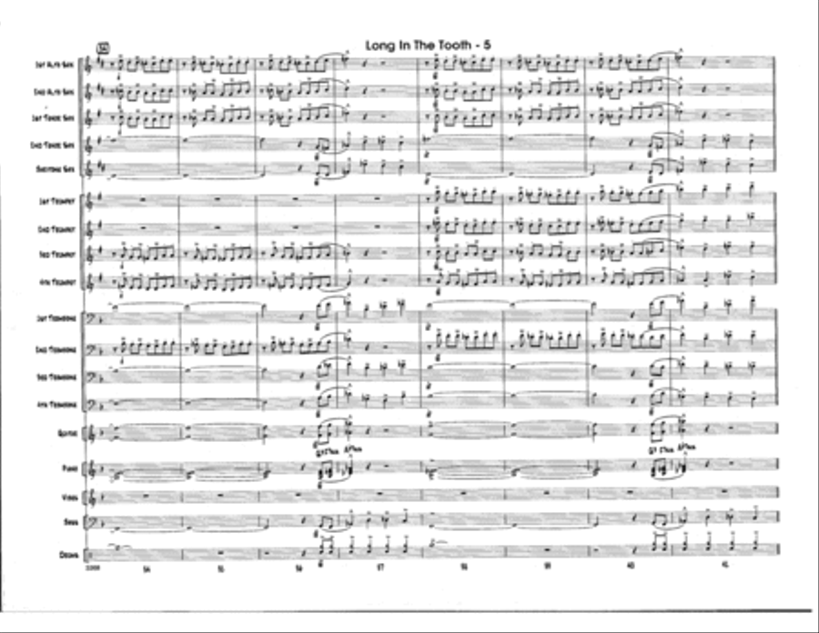Long In The Tooth - Full Score Jazz Ensemble scores gallery preview page 5