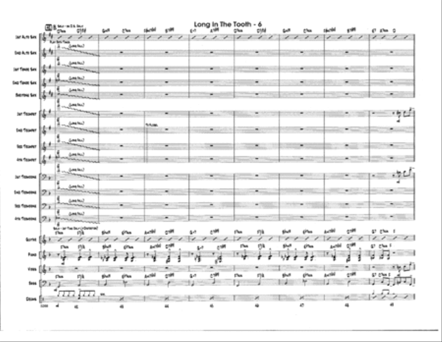 Long In The Tooth - Full Score Jazz Ensemble scores gallery preview page 6
