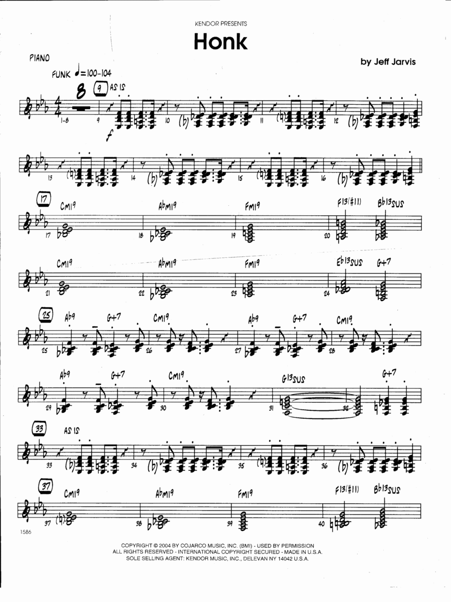 Honk - Piano Piano scores gallery preview page 1