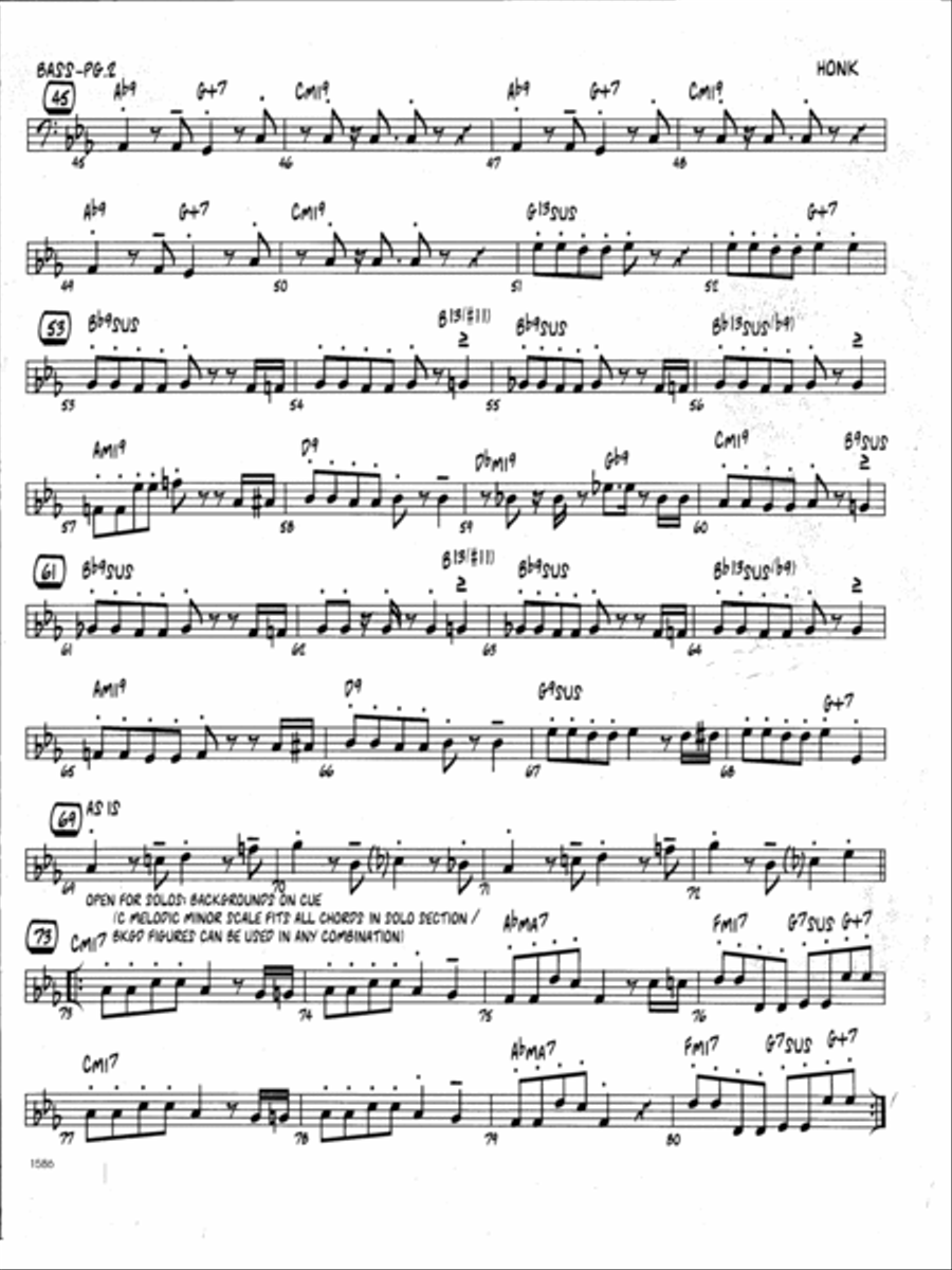 Honk - Bass Jazz Ensemble scores gallery preview page 2