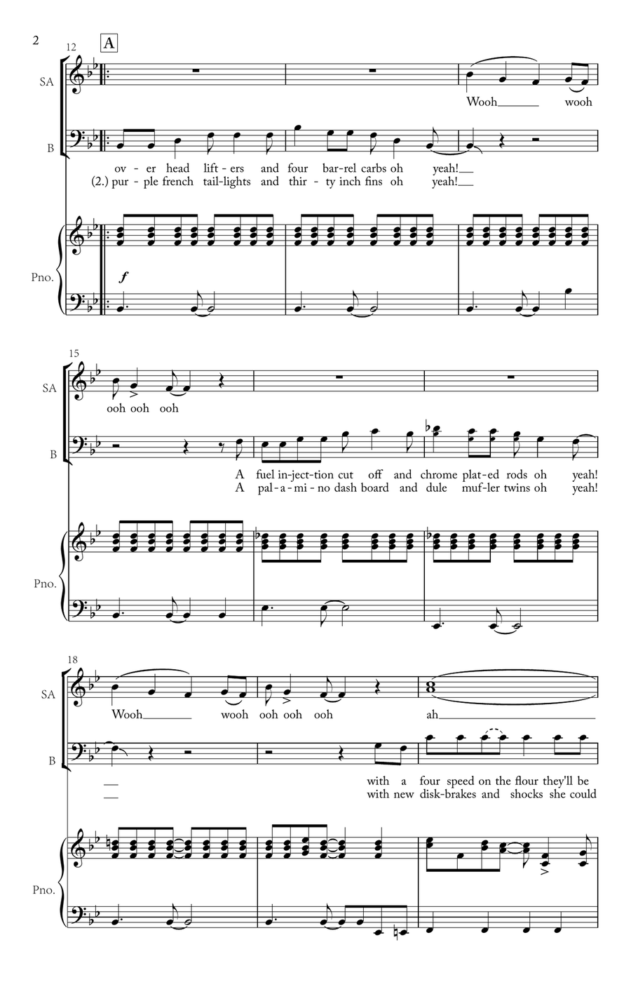 Greased Lightnin' Greased Lightnin' 3-Part scores gallery preview page 4