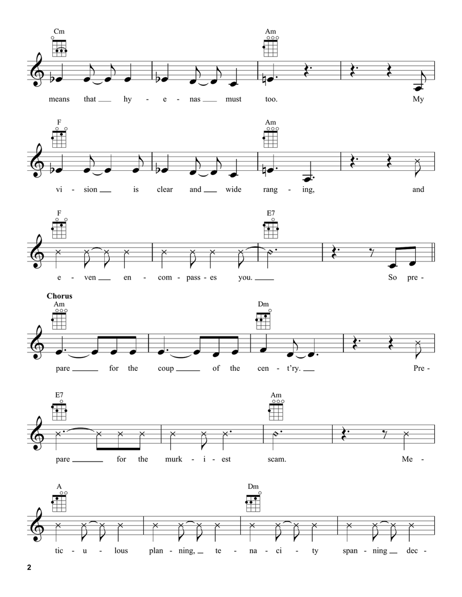 Be Prepared (from The Lion King 2019) Ukulele scores gallery preview page 2