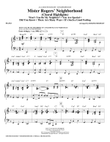 Mister Rogers' Neighborhood (Choral Highlights) (arr. Roger Emerson) - Piano