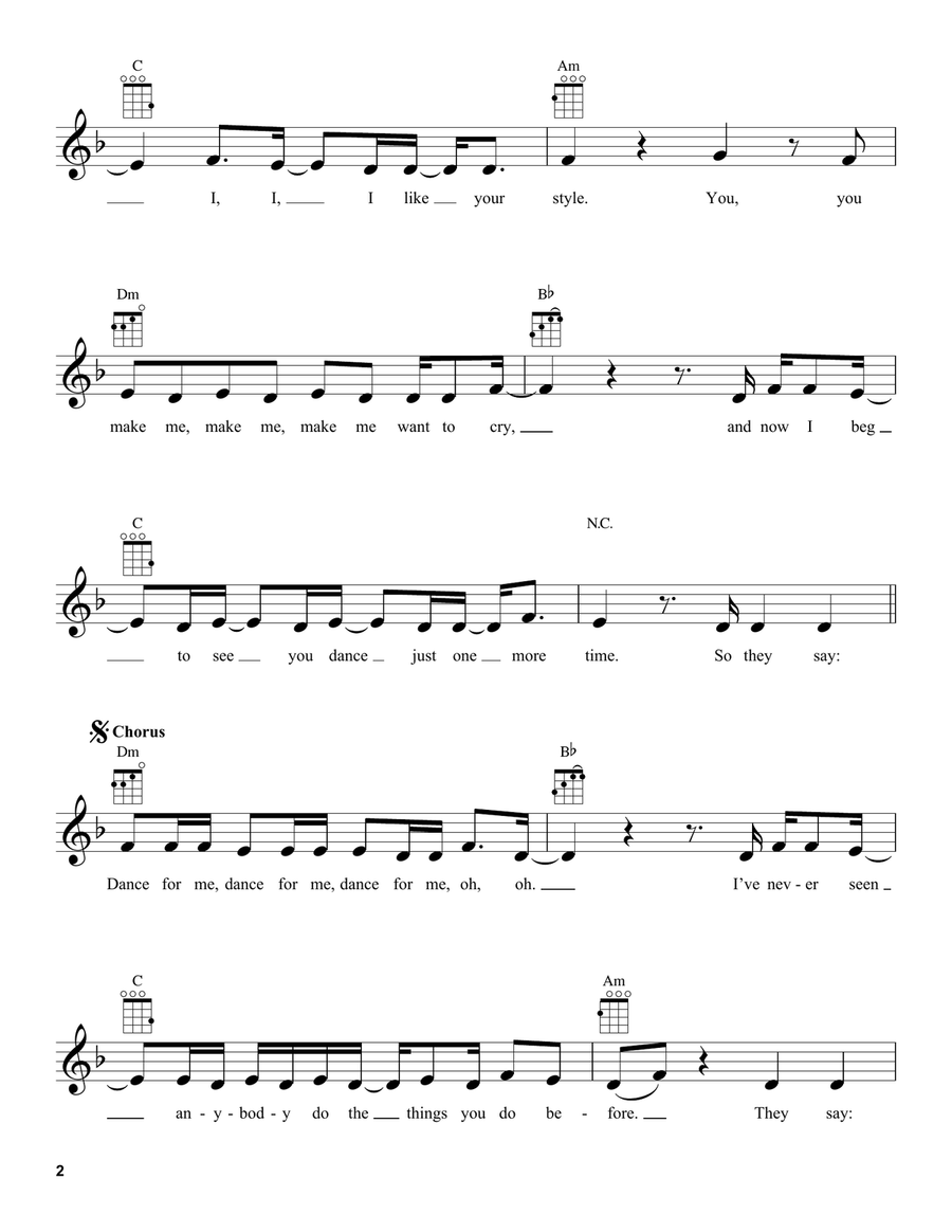 Dance Monkey Dance Monkey Ukulele scores gallery preview page 2