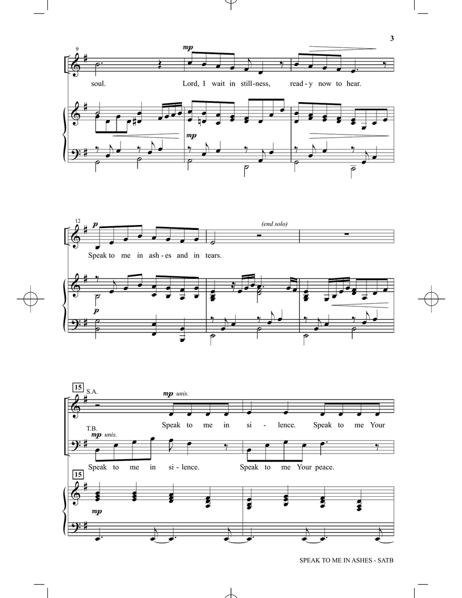 Speak To Me In Ashes Speak To Me In Ashes 4-Part scores gallery preview page 2