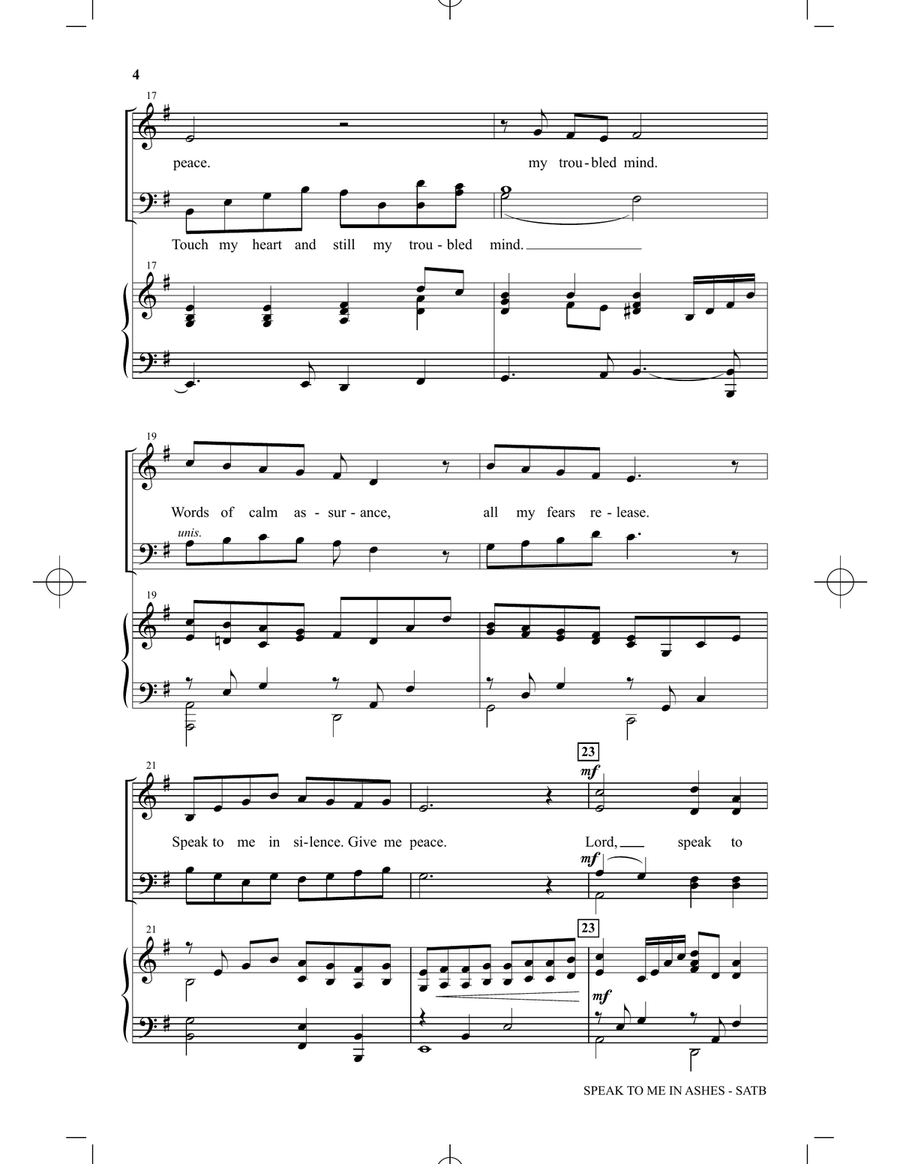 Speak To Me In Ashes Speak To Me In Ashes 4-Part scores gallery preview page 3