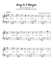Away In A Manger For Easy Piano In the Style of A Charlie Brown Christmas