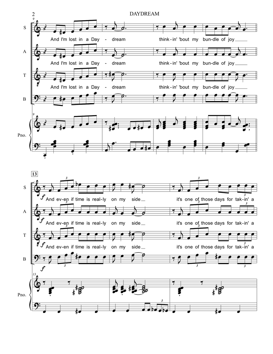 Daydream Daydream 4-Part scores gallery preview page 2
