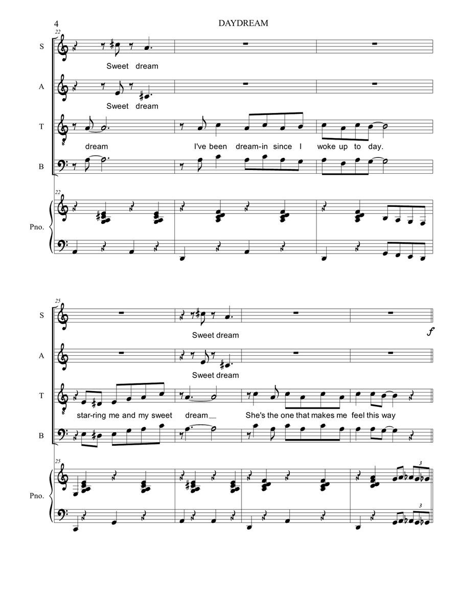 Daydream Daydream 4-Part scores gallery preview page 4