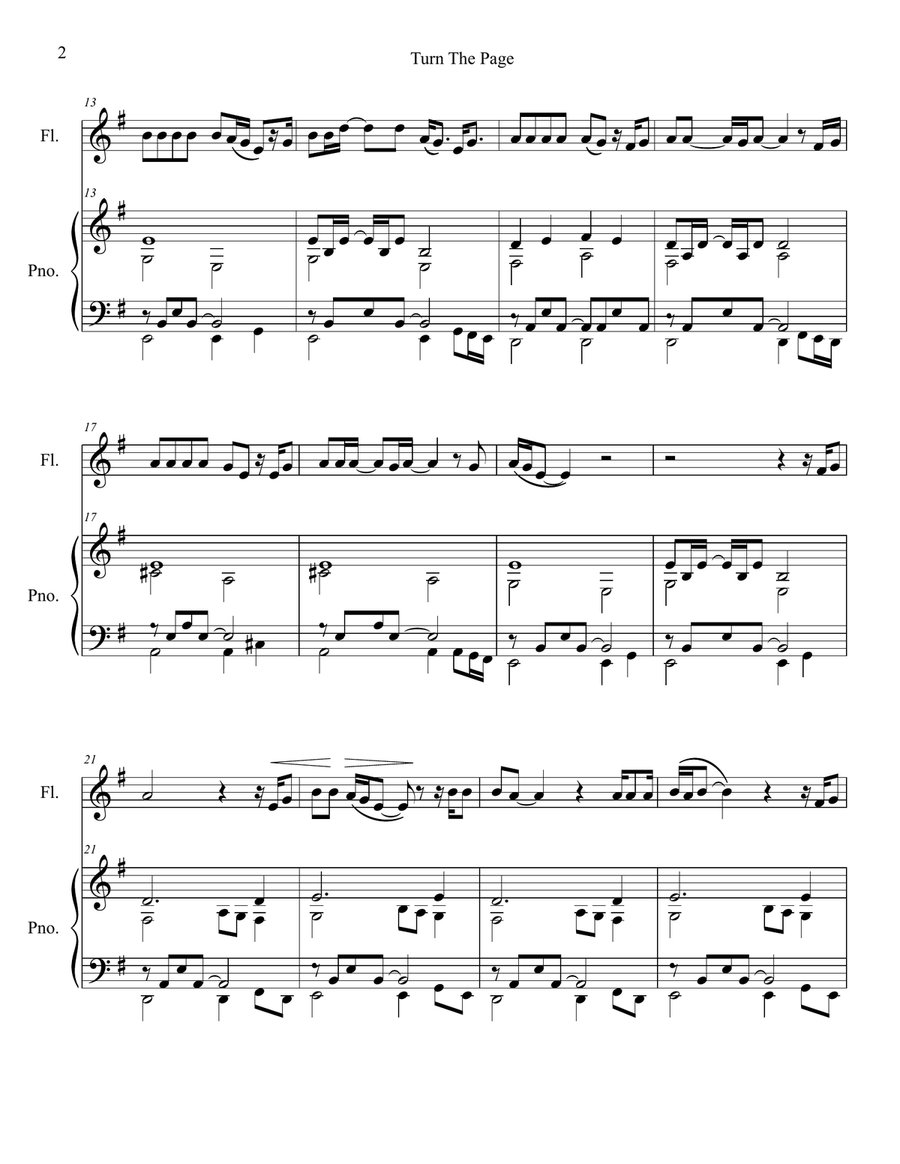 Turn The Page Turn The Page Flute Solo scores gallery preview page 3
