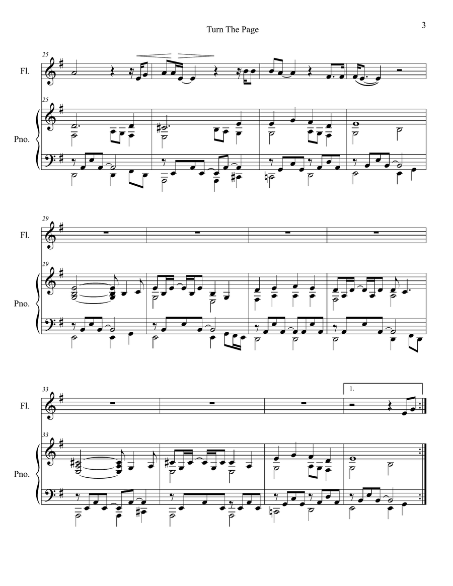 Turn The Page Turn The Page Flute Solo scores gallery preview page 4