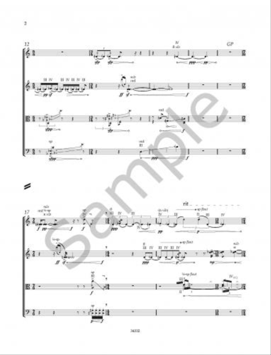 Unbreathed for String Quartet String Quartet scores gallery preview page 5