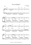 Easy children piano songs(Are you hungry?)