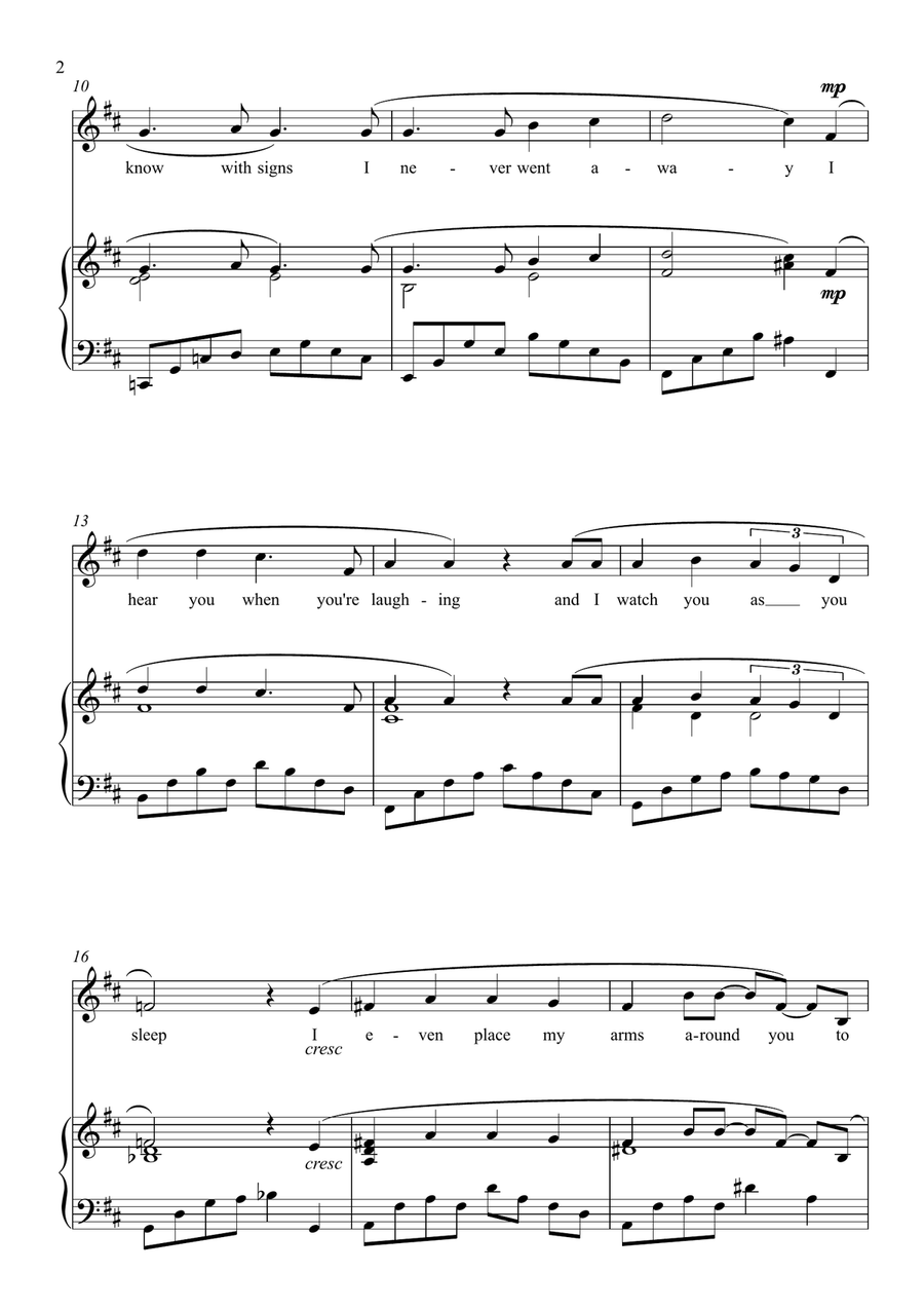 As I sit In Heaven -poem Hazel Birdsall Piano and solo voice Piano, Vocal scores gallery preview page 3