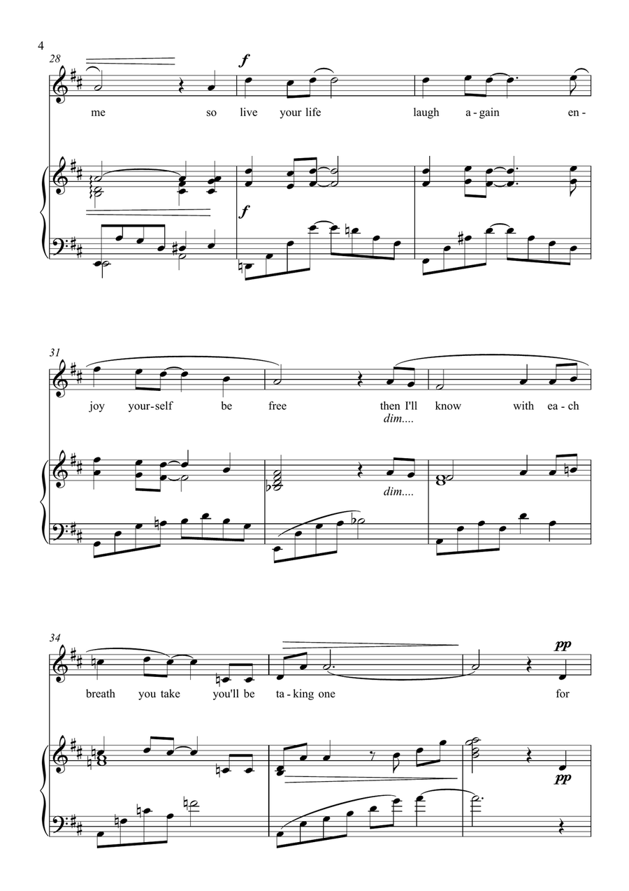As I sit In Heaven -poem Hazel Birdsall Piano and solo voice Piano, Vocal scores gallery preview page 5