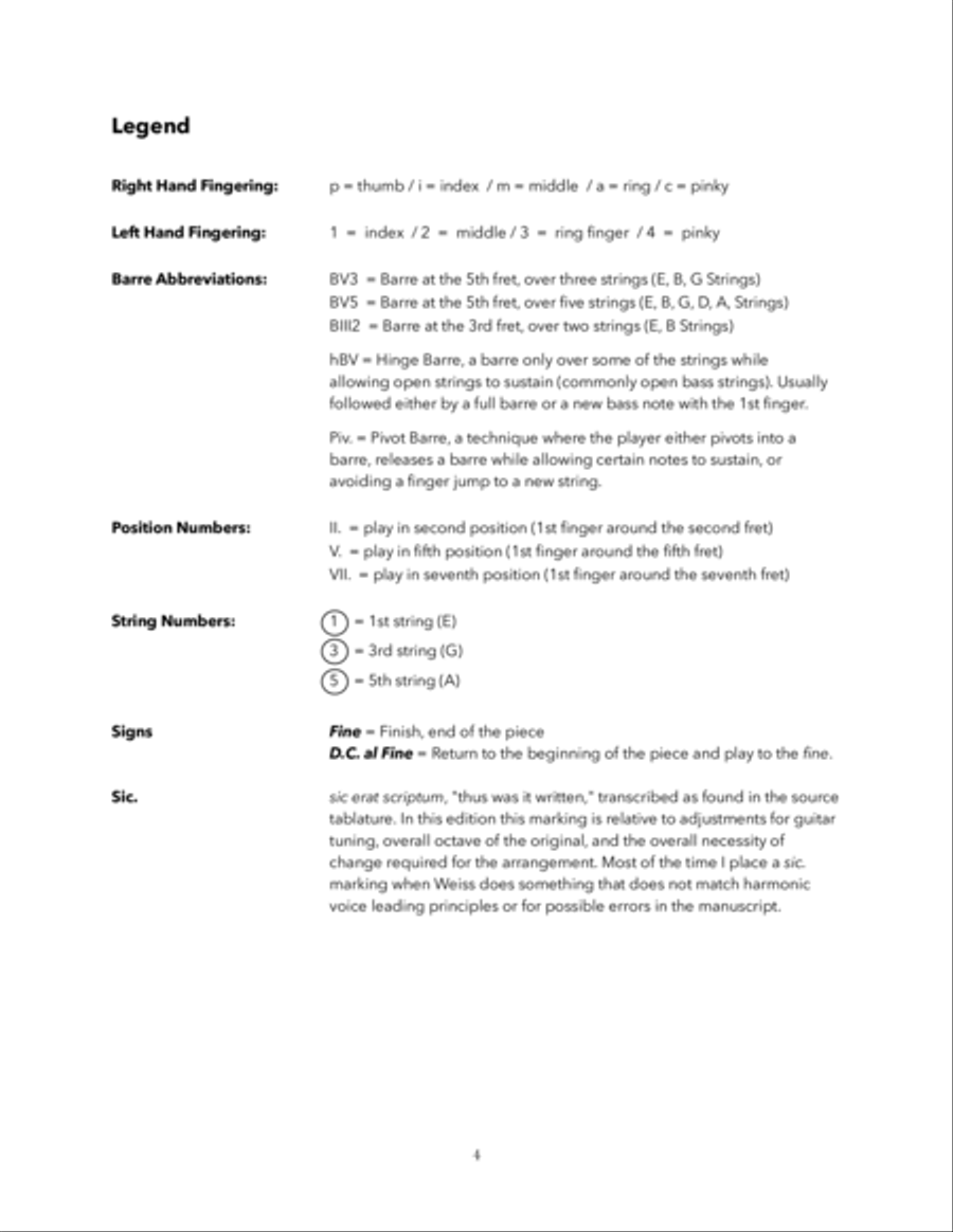 Sonata IX in C Major for Guitar by Sylvius Weiss Classical Guitar scores gallery preview page 4