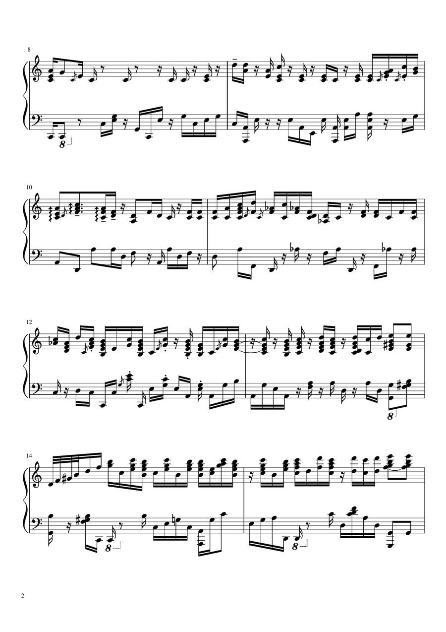 Play Our Love's Theme Piano Solo scores gallery preview page 2