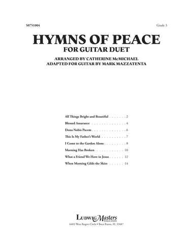 Hymns of Peace for Guitar Duet