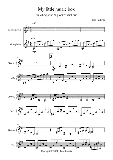 My Little Music Box (duet for vibraphone and glockenspiel)