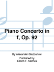 Piano Concerto in f, Op. 92 mini preview