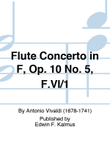 Flute Concerto in F, Op. 10 No. 5, F.VI/1 mini preview