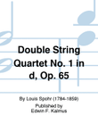 Double String Quartet No. 1 in d, Op. 65 mini preview