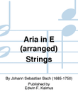 Aria in E (arranged) Strings mini preview