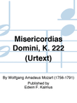 Misericordias Domini, K. 222 (URTEXT) mini preview