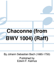 Chaconne (from BWV 1004) (Raff) mini preview