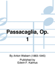 Passacaglia, Op. 1