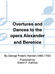 Overtures and Dances to the opera Alexander and Berenice mini preview