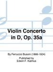 Violin Concerto in D, Op. 35a
