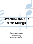Overture No. 4 in d for Strings mini preview