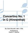 Concertino No. 1 in G (Hinnenthal)